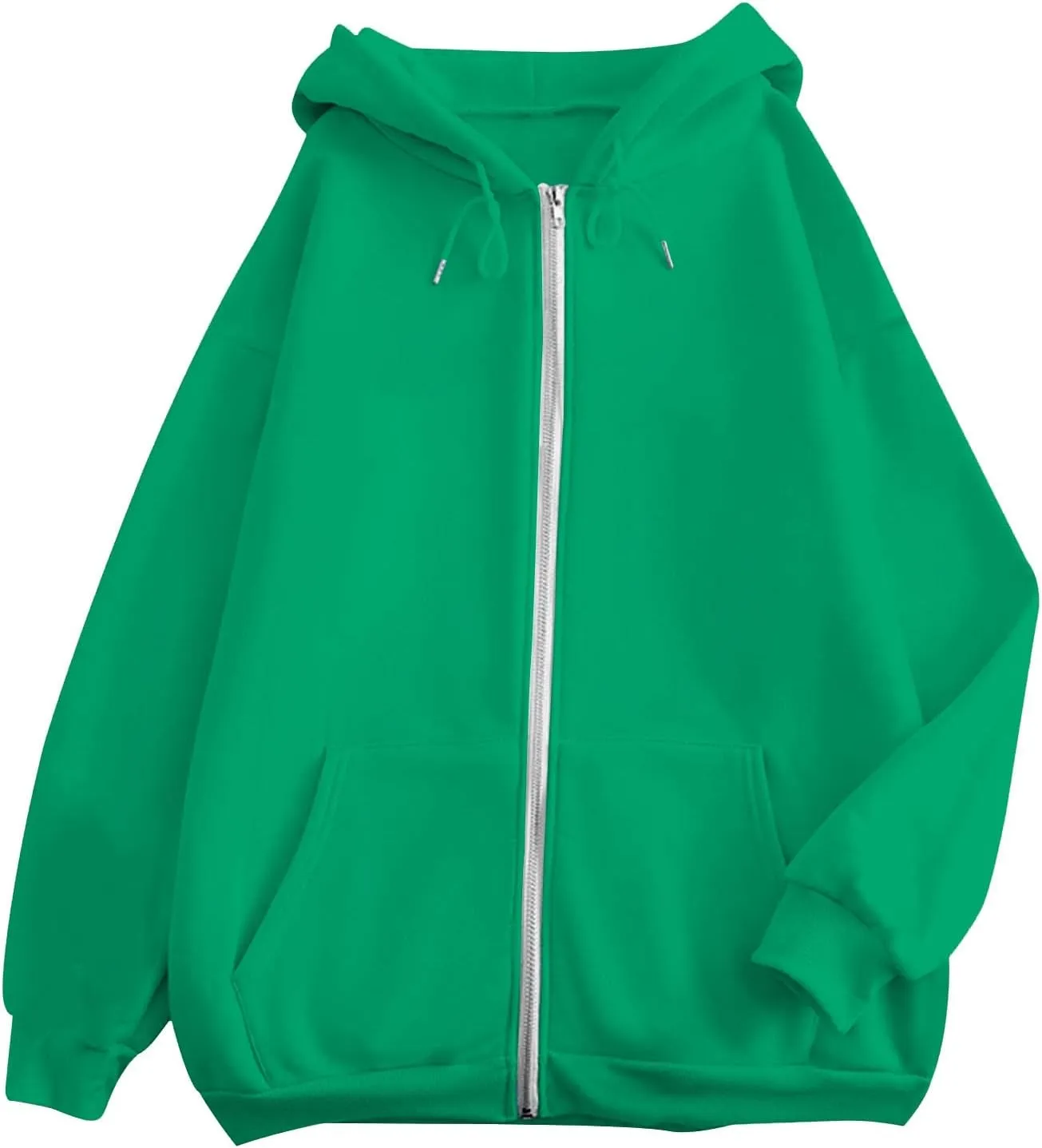 Womens Zip Up Hoodies Long Sleeve Oversized Sweatshirts Fleece Jackets 2024 Fall Outfits Fashion Coats with Pockets