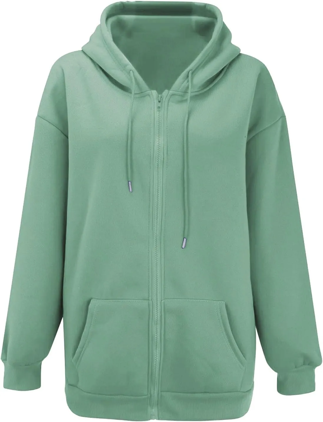 Womens Zip Up Y2K Hooded Sweatshirt Going Out Travel Camping Trendy Drawstring Hoodies Oversized Baggy Casual Coats