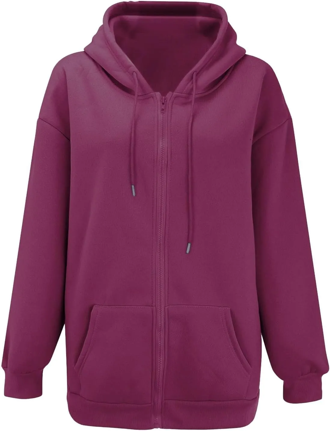 Womens Zip Up Y2K Hooded Sweatshirt Going Out Travel Camping Trendy Drawstring Hoodies Oversized Baggy Casual Coats