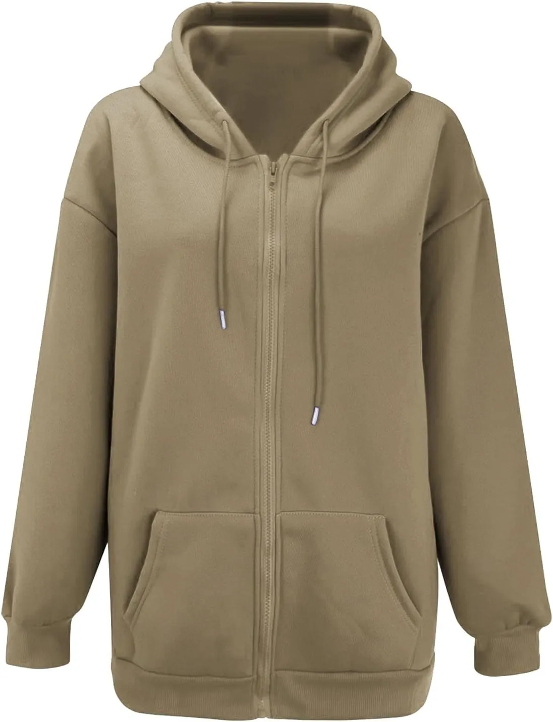 Womens Zip Up Y2K Hooded Sweatshirt Going Out Travel Camping Trendy Drawstring Hoodies Oversized Baggy Casual Coats