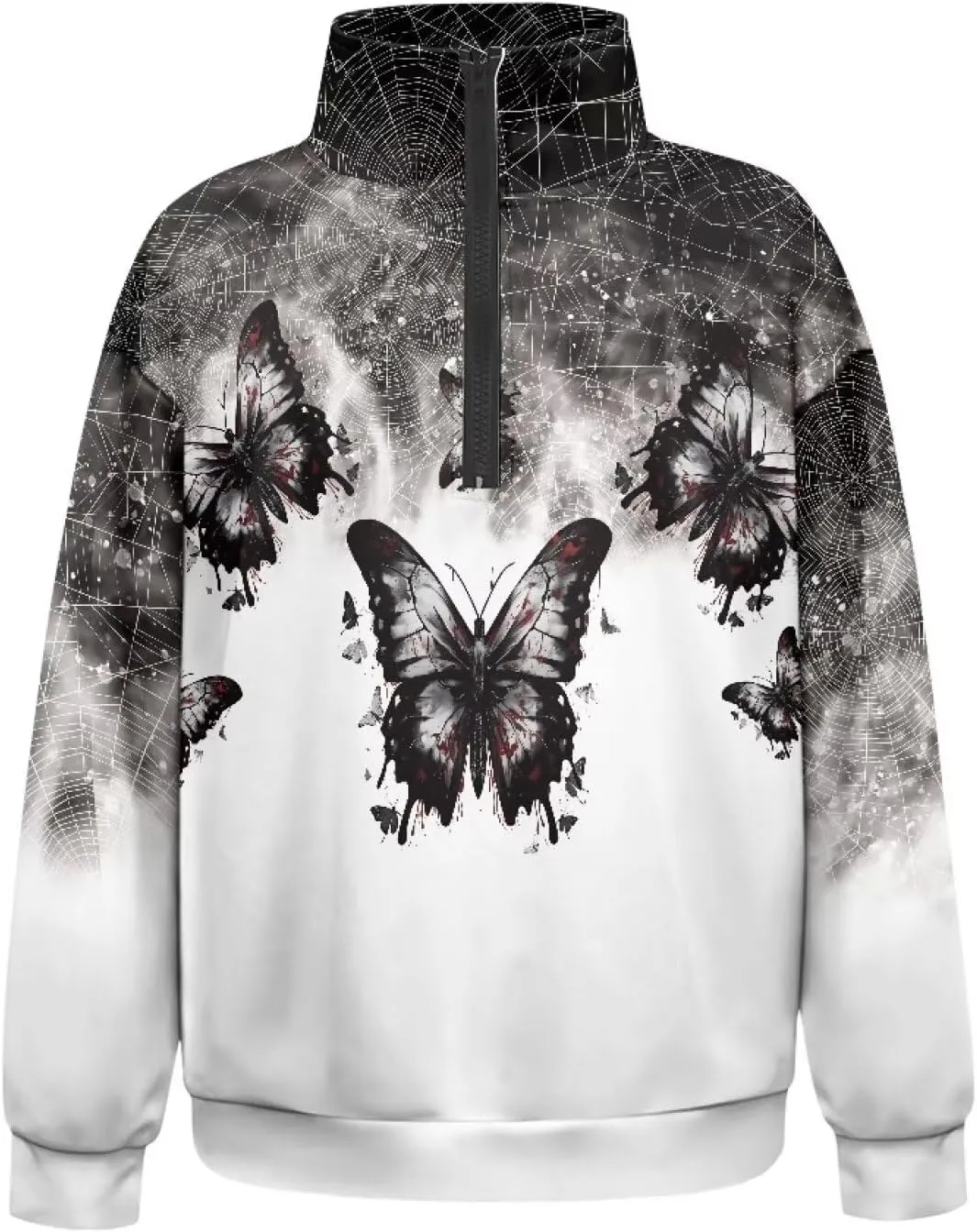 YEXIATODO Womens Half Zip Pullover Plus Size Sweatshirts Graphic Sweatshirts Workout Hoodies for Girls Teens S-3XL