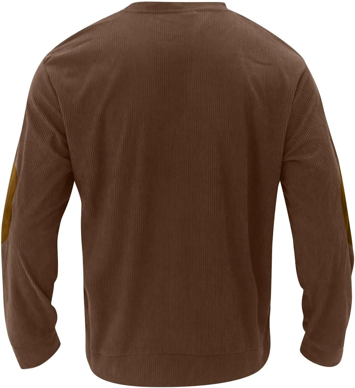 Ymosrh Men's Casual Crewneck Sweatshirts Long Sleeve Corduroy Pullover Tops Workout Sweaters Sports Sweat Shirts, S-3XL