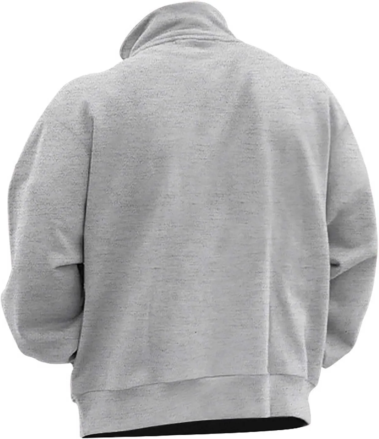 Ymosrh Men's Fashion Work Sweatshirts Quarter Zip Pullover Long Sleeve Athletic Workout Shirts Golf Polo Sweater, S-3XL
