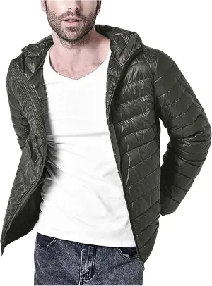 Ymosrh Men's Jacket Down Quilted Lined Winter Casual Windproof Puffer Jacket Warm Windbreaker Coats Jackets, XXL-5XL