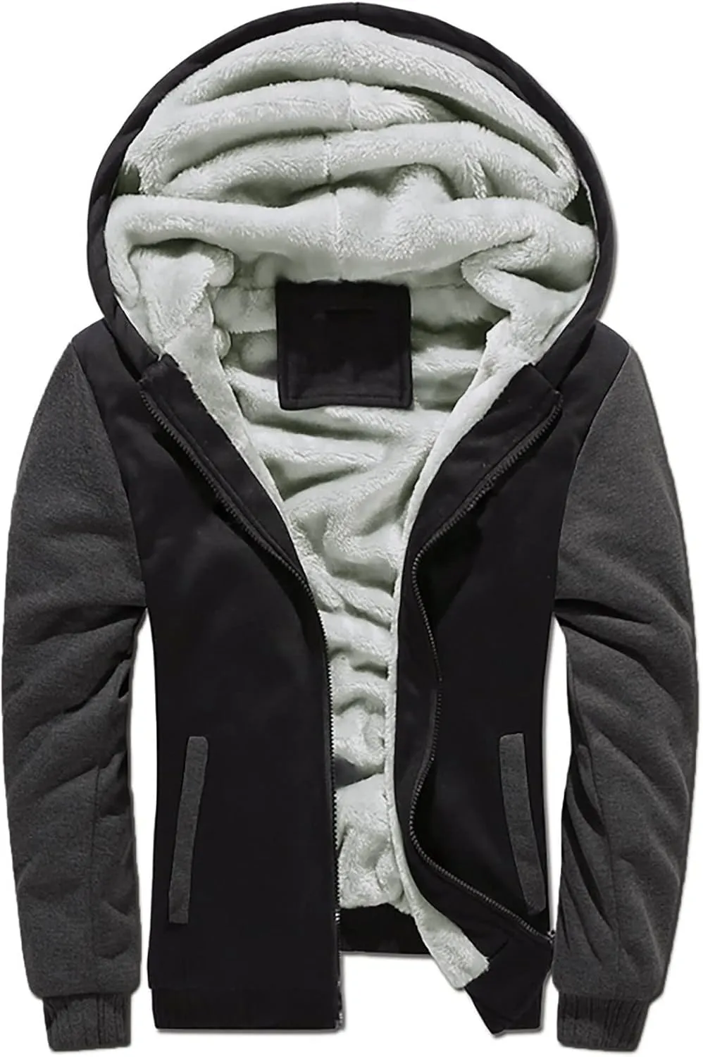 Ymosrh Men's Sweatshirt Zip Up Hoodie Fleece Lined Pullover Sweatshirts Casual Jacket Coat Sweatshirts, S-5XL