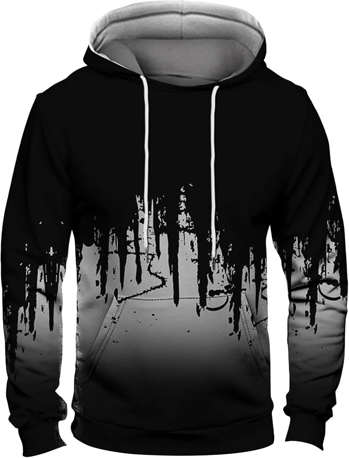 Ymosrh Men's Sweatshirts Graphic Hoodies Pullover Sweatshirts Casual Drawstring Tops With Pockets Hoodies Pullover, S-5XL