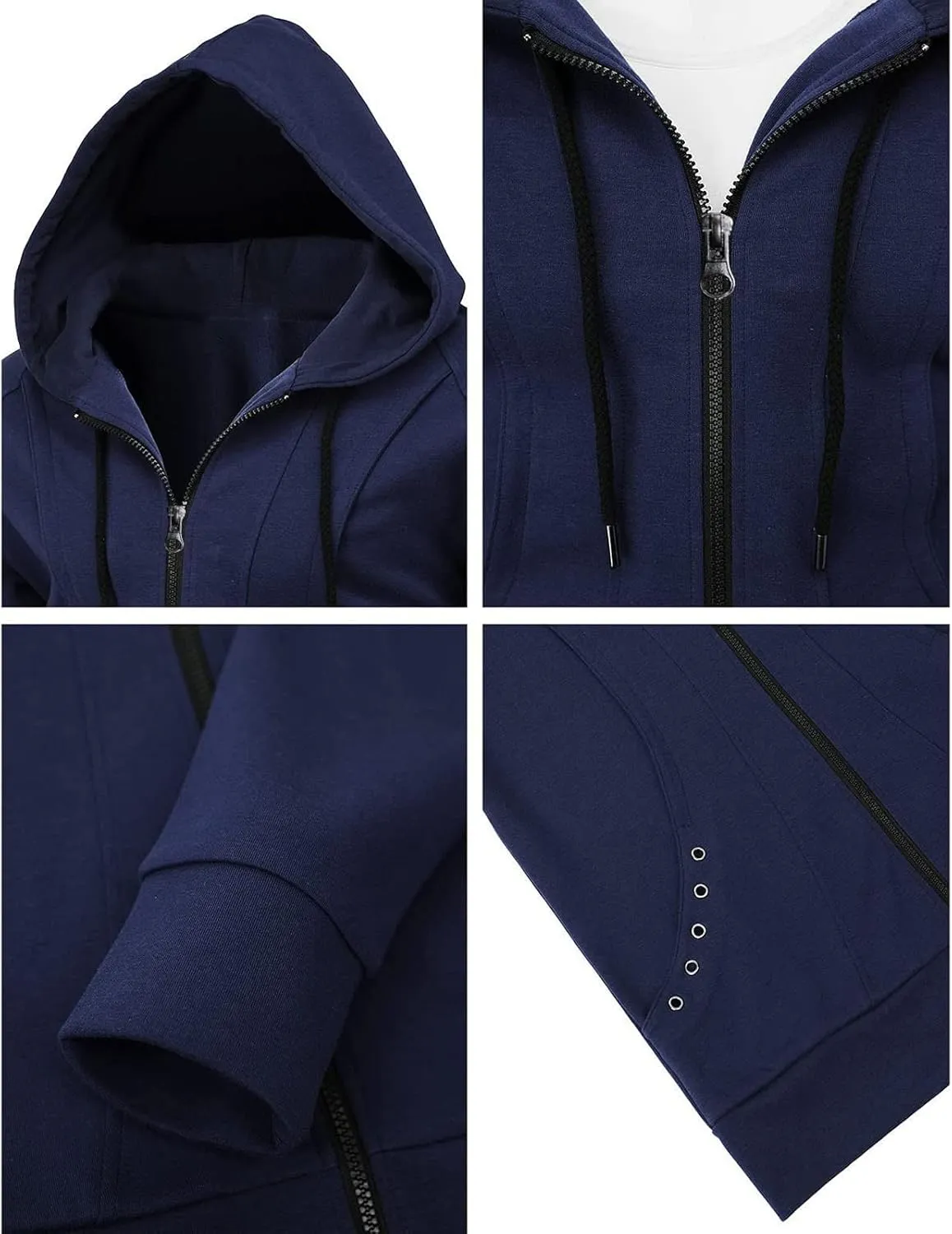Ymosrh Men's Sweatshirts Long Sleeve Hoodie Sweatshirt Top Cardigan Hooded Jacket Fashion Hoodies & Sweatshirts, L-3XL