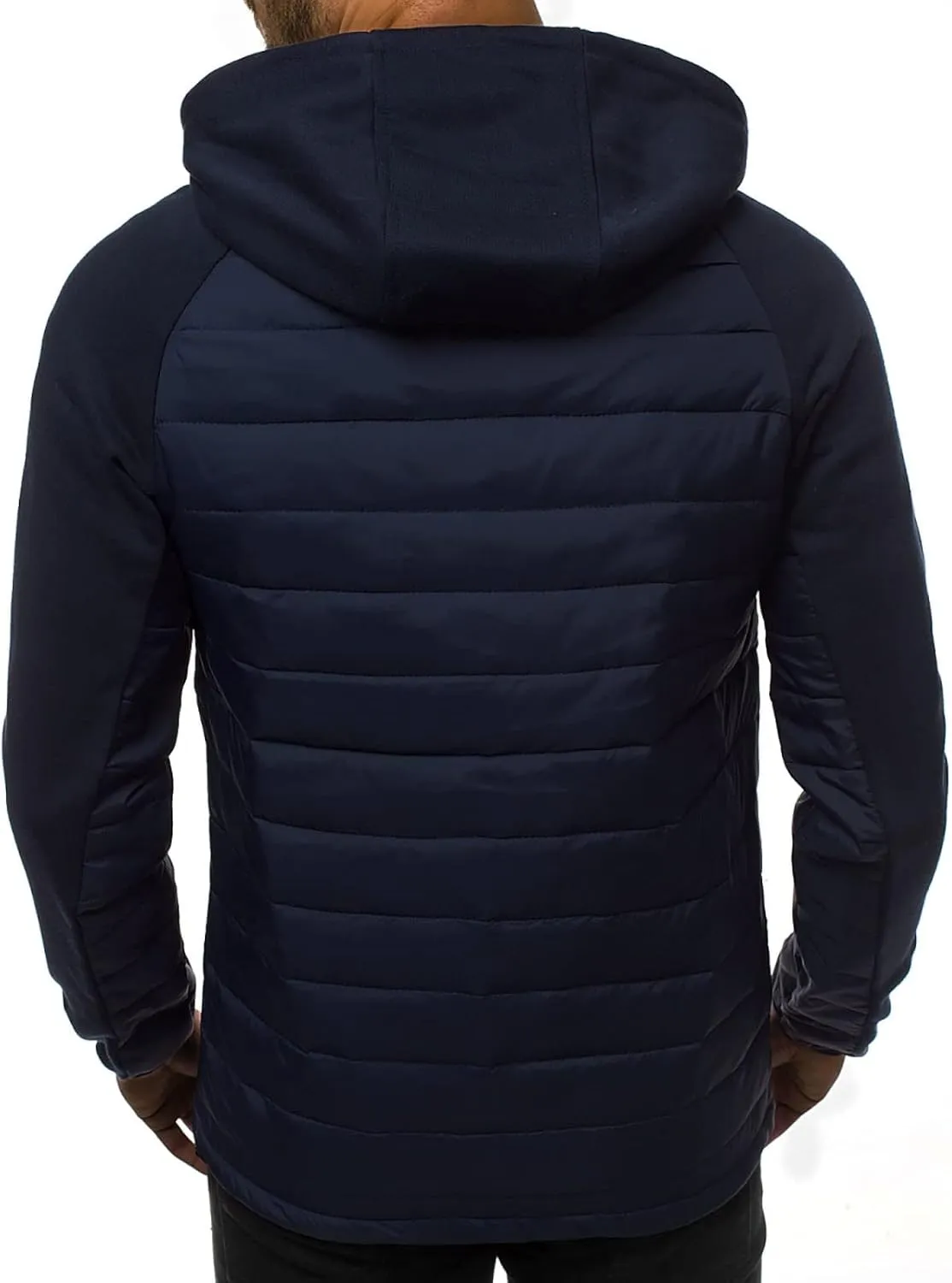 Ymosrh Men's Winter Jacket Down Jacket Puffer Packable Lightweight Windproof Insulated Warm Coat with Hood Jacket, M-3XL