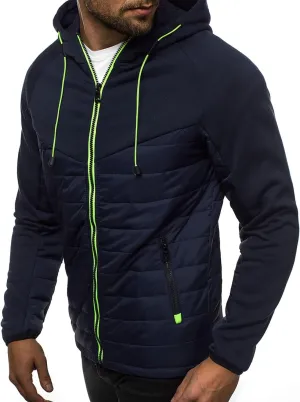 Ymosrh Men's Winter Jacket Down Jacket Puffer Packable Lightweight Windproof Insulated Warm Coat with Hood Jacket, M-3XL