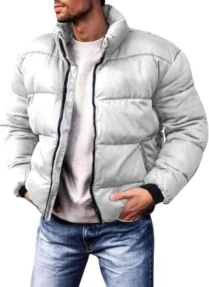 Ymosrh Men's Winter Jacket Lightweight Puffer Jacket Water-Resistant Warm Jackets and Coats Down Jackets, M-2XL