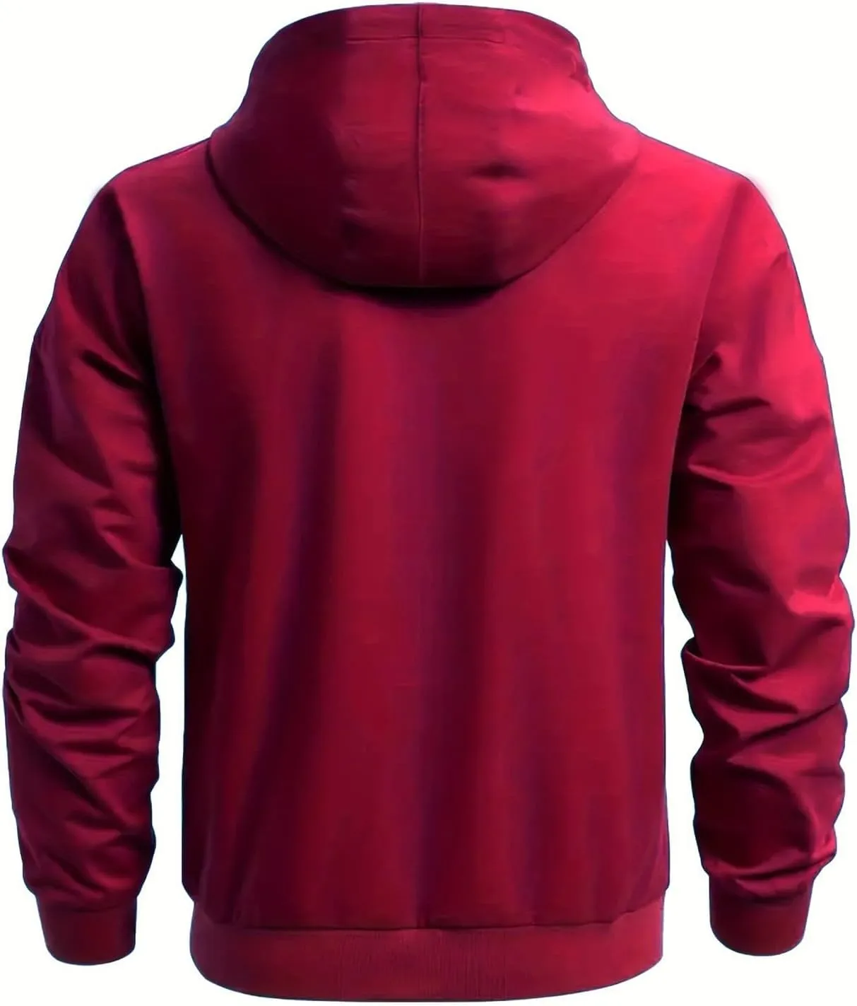Zip Hoodies for Men Casual Long Sleeve Big Pockets Athletic Sweatshirt Chunky Warm Winter Jogging Workout Jacket Coat