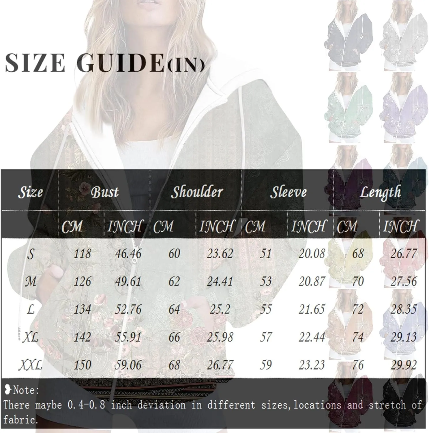 Zip Up Hoodie Jackets Womens Long Sleeve Sweatshirts Fall Casual Loose Outfits Oversized Fashion Coats with Pockets