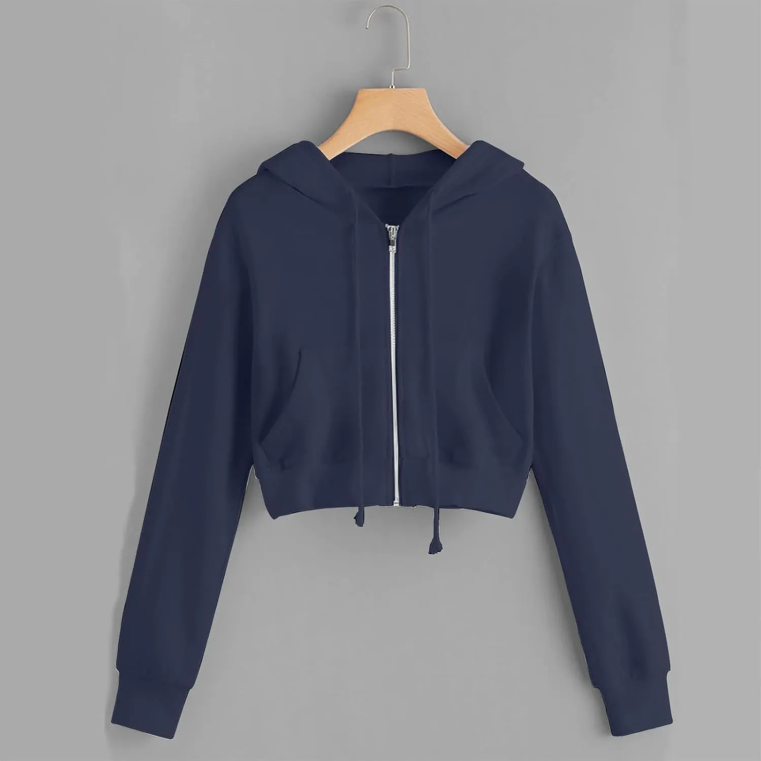 Zip Up Hoodies for Women Cropped Sweatshirts Fleece Jackets Fall Outfits Casual Hooded Sweatshirts Y2k Pulloveer Tops