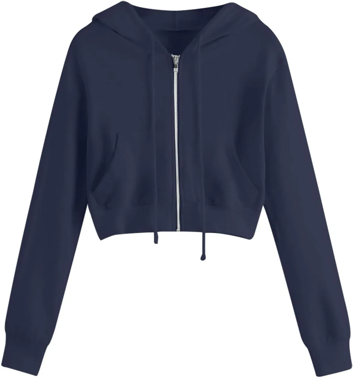 Zip Up Hoodies for Women Cropped Sweatshirts Fleece Jackets Fall Outfits Casual Hooded Sweatshirts Y2k Pulloveer Tops